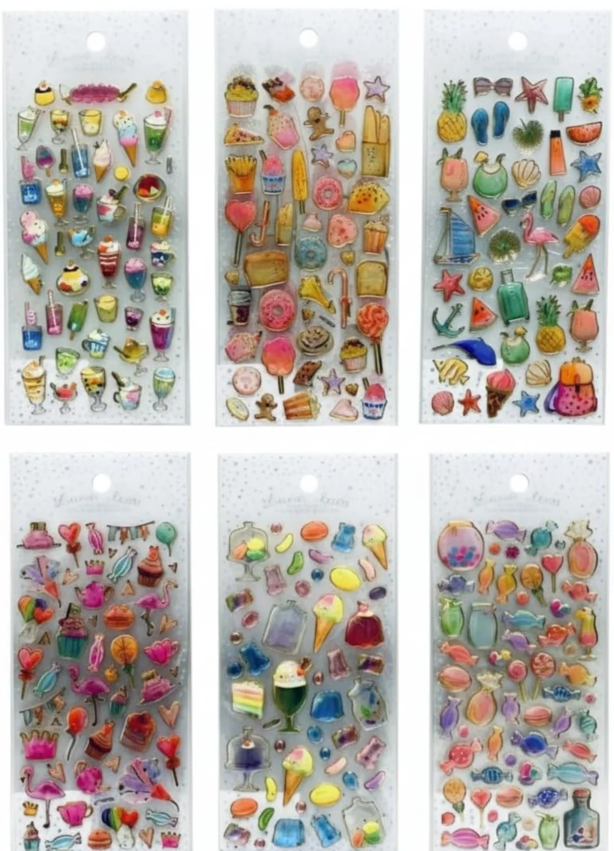 Mettalic Cute Stickers - pack of 3 sheets - Image 4