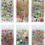Mettalic Cute Stickers - pack of 3 sheets