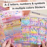Colourful Alphabet Fun Stickers - pack of 2 sheets