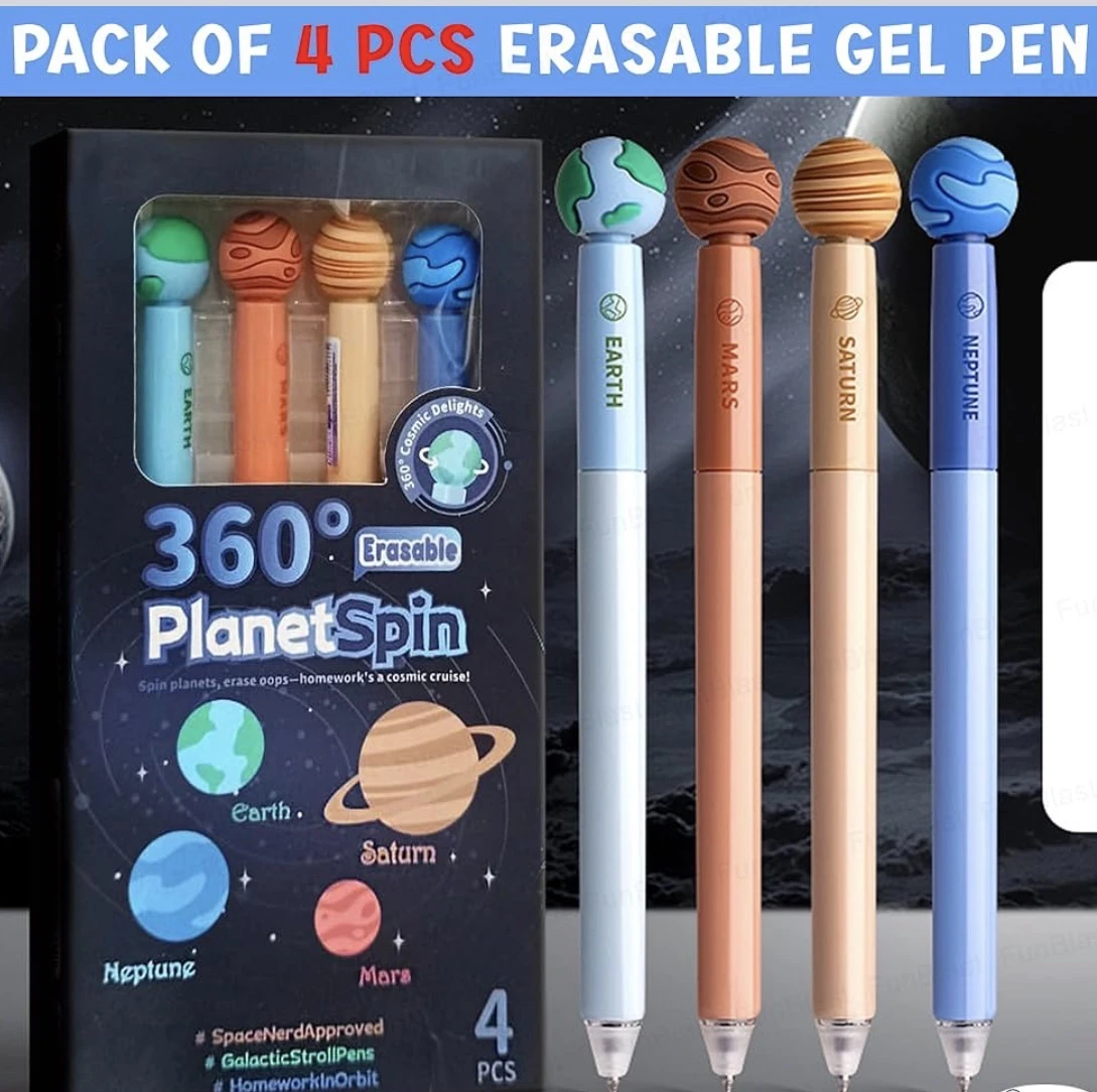 PLANET PENS5 Planet Spin Erasable Pens - set of 4 pens - Image 1
