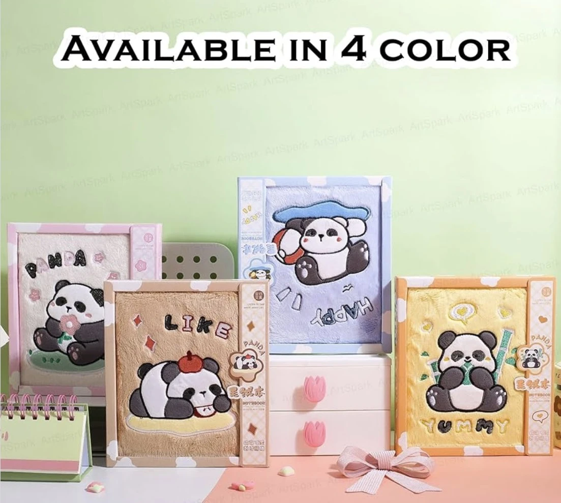 PANDA DIARY4 Cute Panda Diary's - 4 colours - Image 1