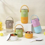 Bento Lunch Box - Premium 2 Layer Stainless Steel (580ml) - 3 colours