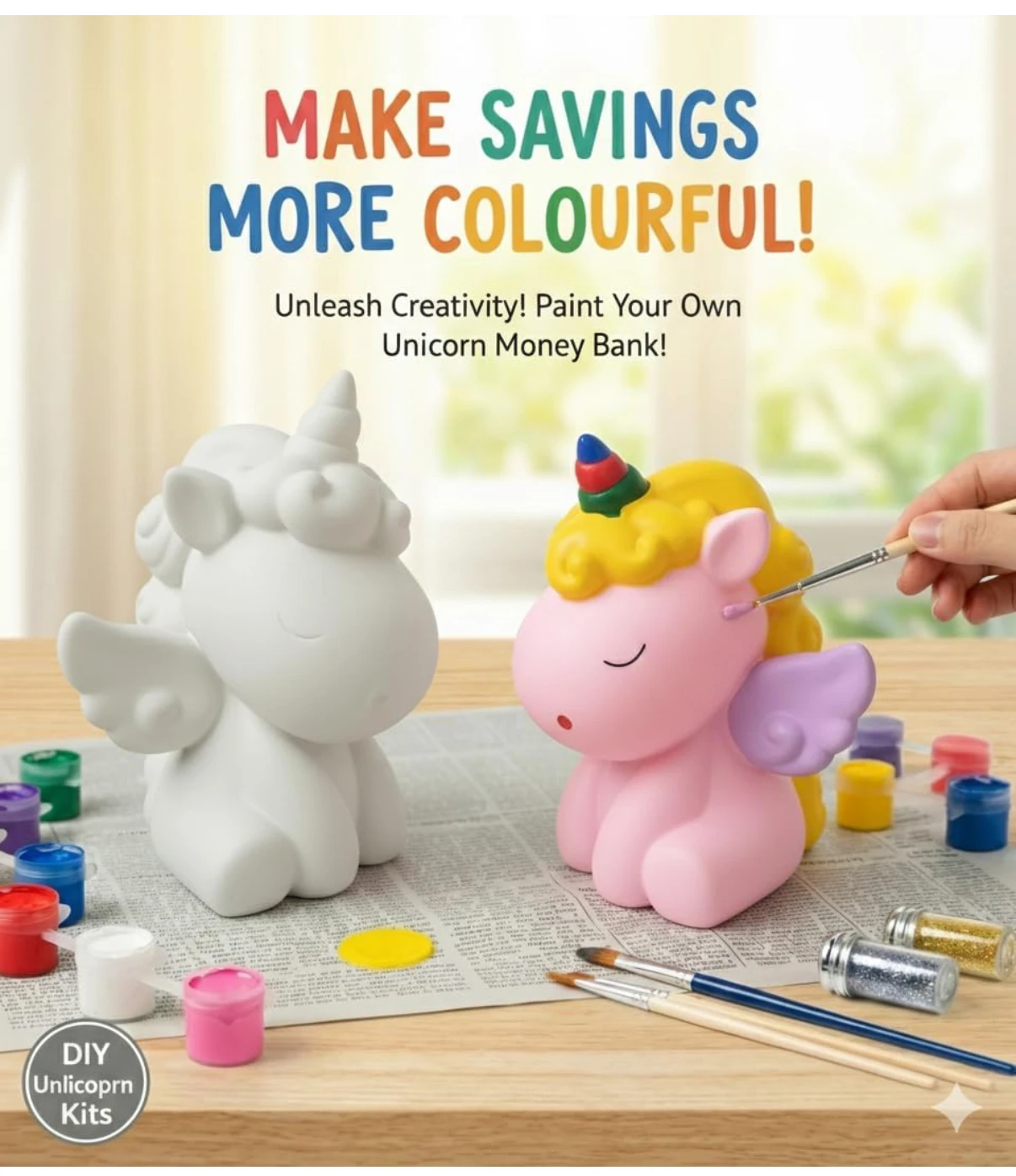 DIY CHARACTERS1 DIY Paint Characters - 3 Designs including Paints & Brush - Image 1