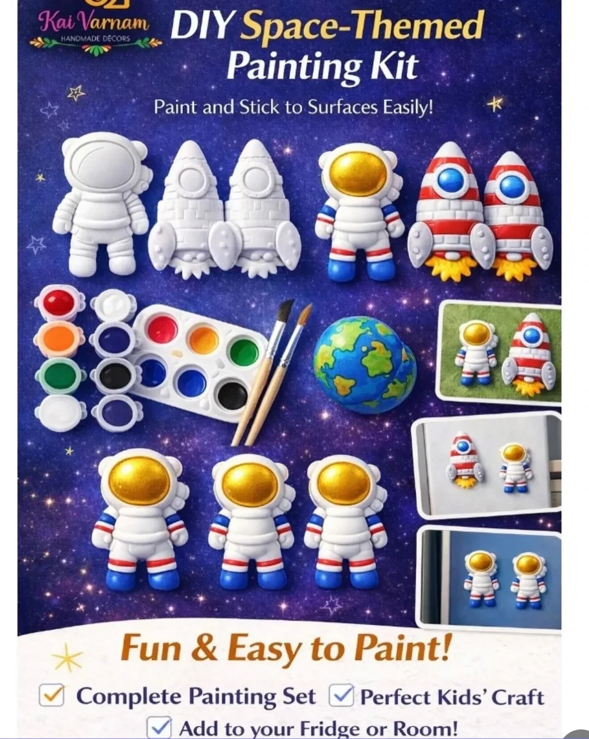 DIY Paint Characters - 3 Designs including Paints & Brush - Image 2