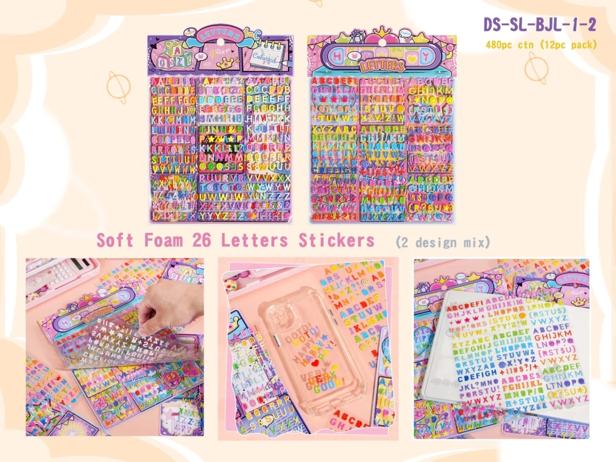 Colourful Alphabet Fun Stickers - pack of 2 sheets - Image 10