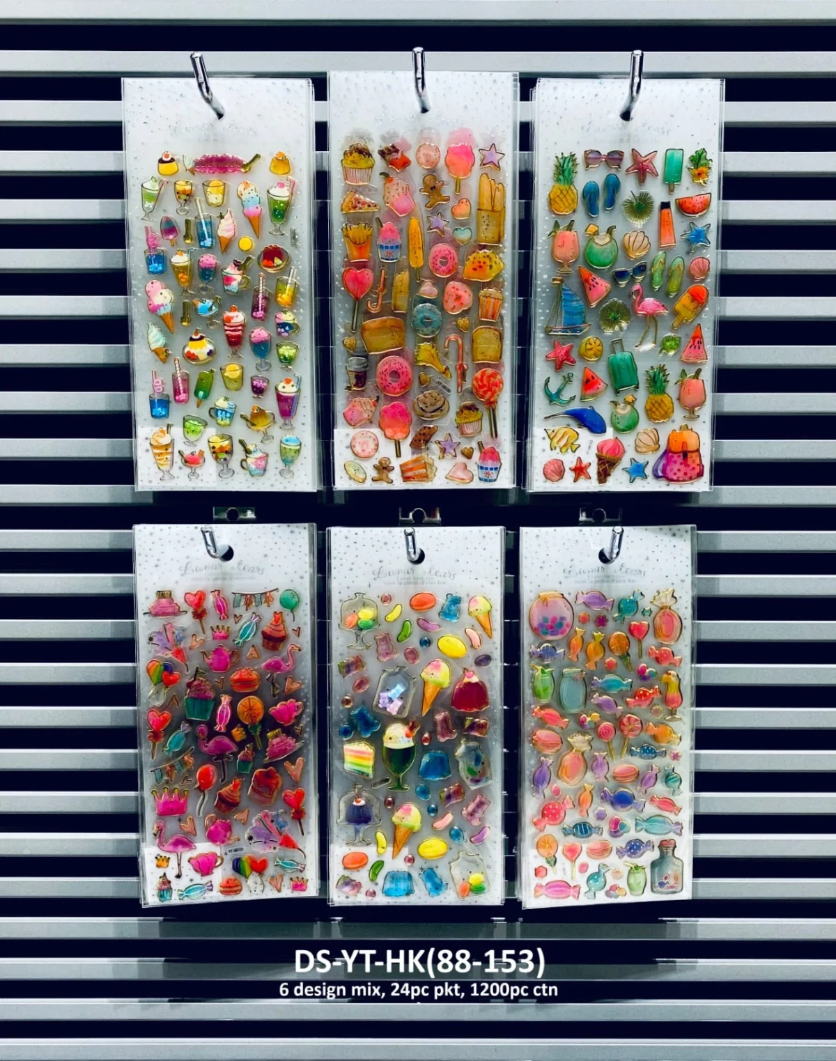 Mettalic Cute Stickers - pack of 3 sheets - Image 3