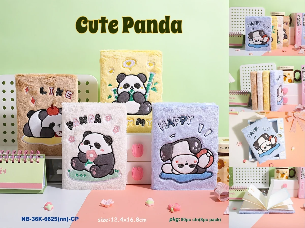 Cute Panda Diary's - 4 colours - Image 2